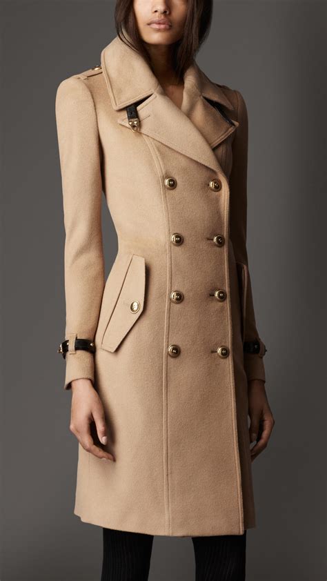 Burberry wool cashmere coat women's